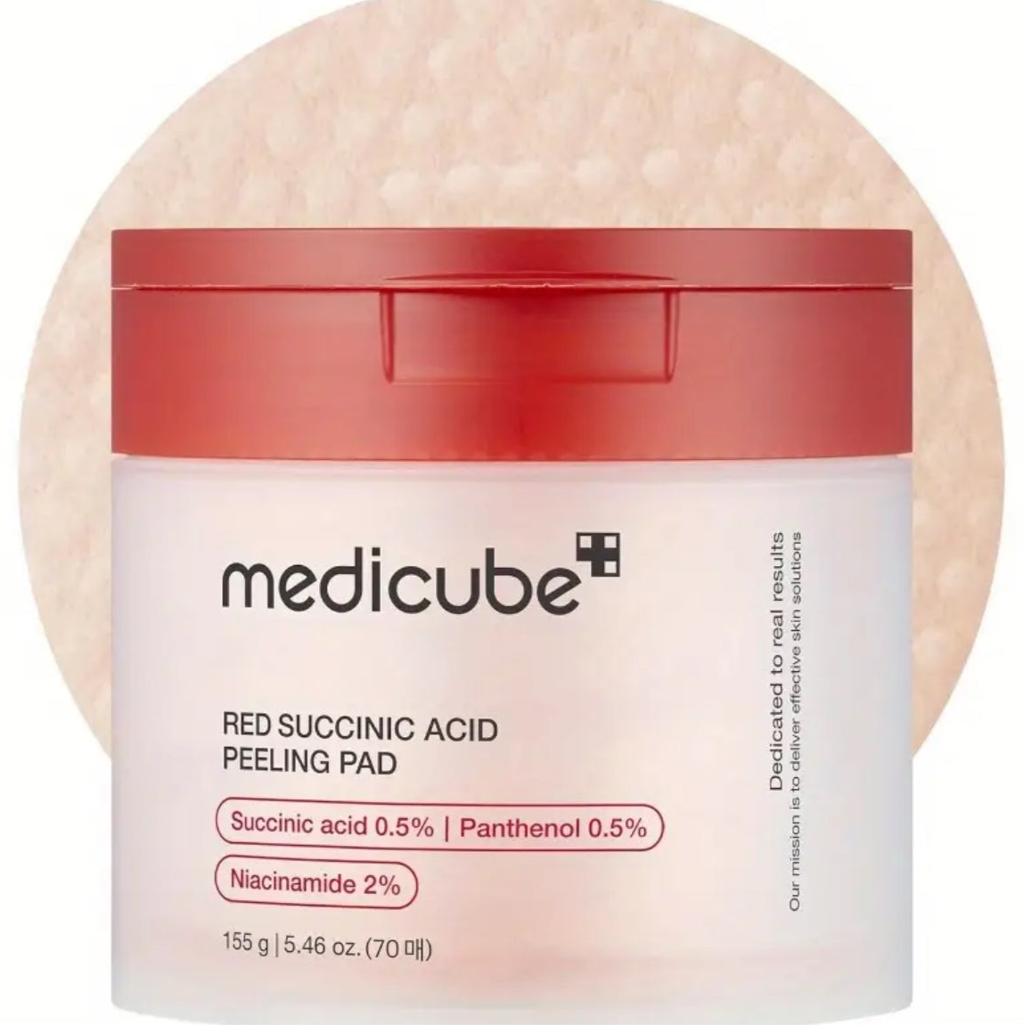 Medicube Red Succinic Acid Exfoliating Pad- a exfoliating toner pad