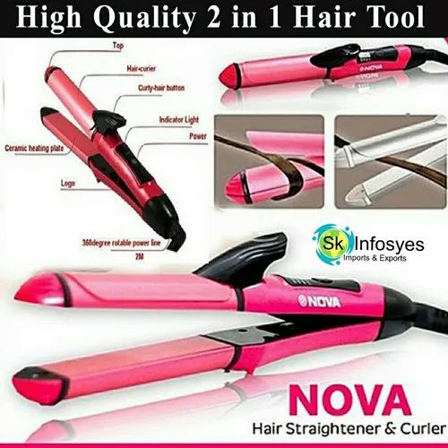 Nova 2in1 hair curler and straightener