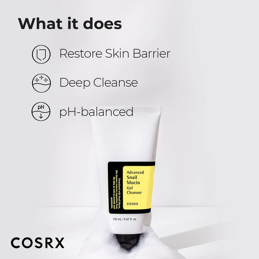 Cosrx advanced snail mucin gel cleanser