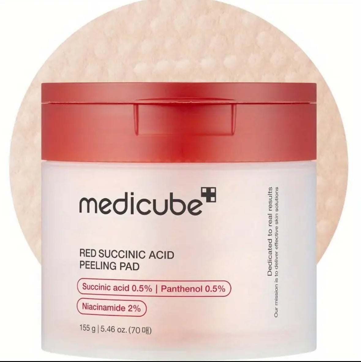 Medicube Red Succinic Acid Exfoliating Pad- a exfoliating toner pad