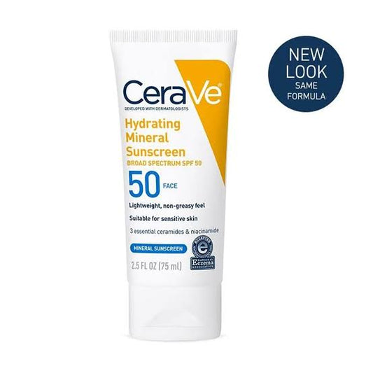 CeraVe hydrating mineral sunscreen 50face