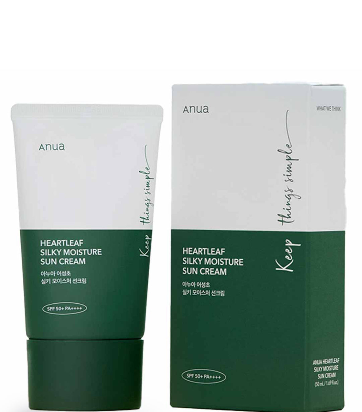 Anua - Heartleaf Silky Moisture Sun Cream SPF 50+ PA++++ 50ml